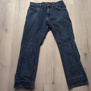 J. L. Powell Jeans Mens Tag Says 36/30 (See Measurement) Blue Made In The USA